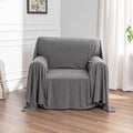 MEETSKY Chair Cover Cat Scratch Proof Recliner Chair Covers, Oversized Armchair Sofa Covers Washable Sofa Slipcover for Single Couch, Soft Small Couch Slipcover for Pets Dogs, 71" x 91", Grey