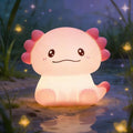 Axolotl LED Night Light, Silicone Touch Lamp for Bedroom with 7 Colors Timer and Dimmable 3-Level Squishy Warm Cute Night Lights, Rechargeable Animal Lamp for Bedroom Decor Birthday Gift