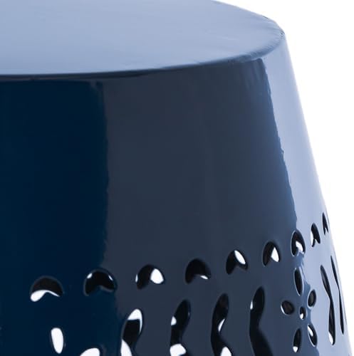 Christopher Knight Home Ruby Outdoor 12" Iron Side Table, Dark Blue