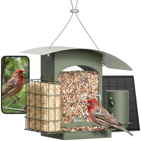Birdfy Smart Bird Feeder with Camera, Solar Powered Hanging Bird Feeder