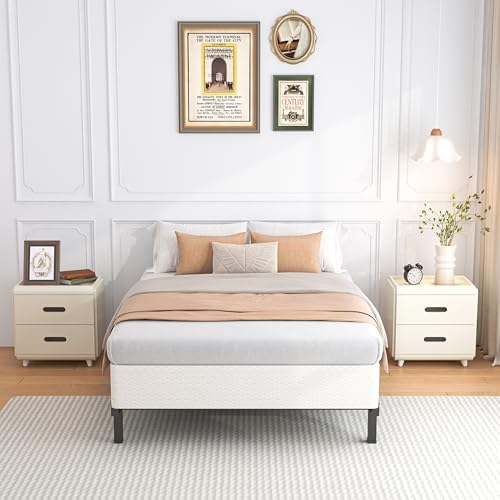 10 Inch Twin Box Spring with Fabric Heavy Duty Steel Support