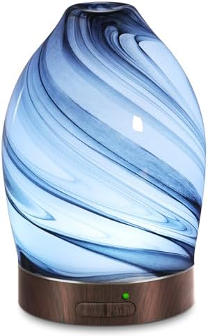 Essential Oil Diffuser Diffuser -Aromatherapy Diffuser for Essential Oils with Timer and 7 Colors LED Light Ultrasonic Diffuser with Auto Shut-Off, Home Office Decor&Gift（Storm Cloud）