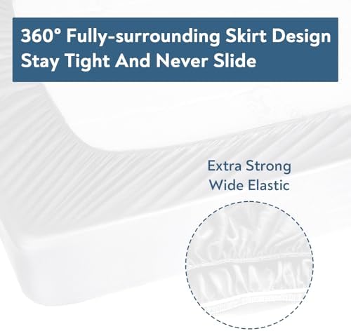 Twin Fitted Sheet Only, Soft & Cozy Twin Size Bed Sheets for Boy Kids White