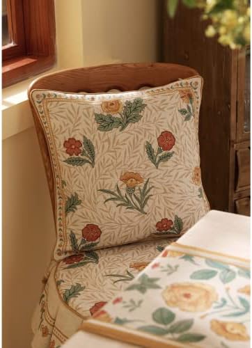 patdrea Designer French Vintage Square Throw Pillow Cover,18"x18"