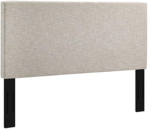 Modway Claire Linen Fabric Upholstered King and California King Headboard in Beige