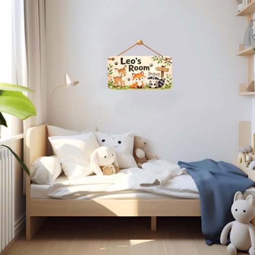 Woodland Animals Name Sign - Door Sign- Woodland Animal Theme - Room Sign - New Baby Gift - Custom Name Sign