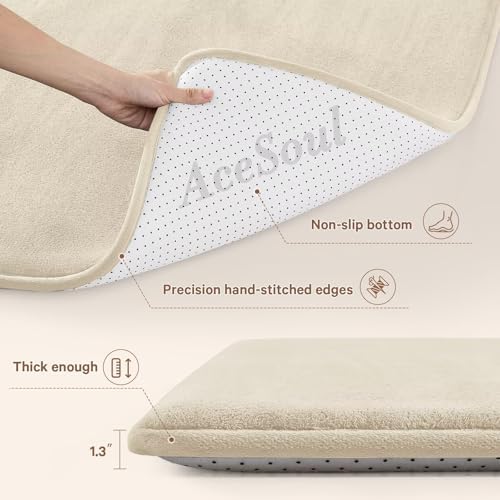 Baby Play Mat for Floor,Tummy Time Area Rug 79x110 Playpen Muscle Mat Beige