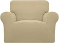 Easy-Going Stretch Oversized Chair Slipcover with Arm Washable Beige
