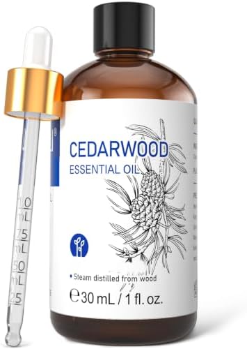 HIQILI Cedarwood Essential Oil for Hair, Skin & Diffuser