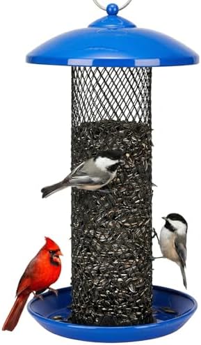 Kingsyard Wild Bird Feeders for Outdoors Hanging, All Metal