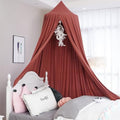 Extra Large Kids Bed Canopy for Girls Boys Bedroom Decor, Crib Nursery Hanging Light Blocking Reading Nook (Rose Red)