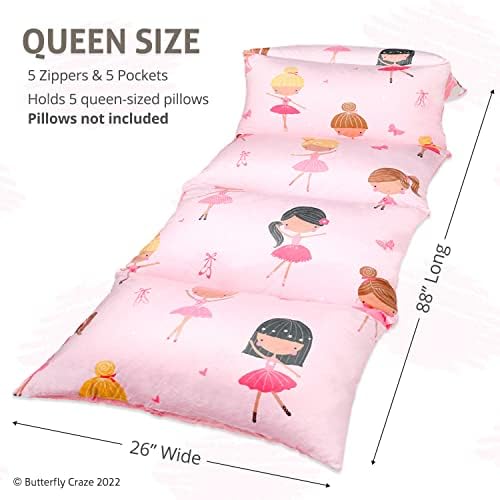 Butterfly Craze Floor Pillow Cover Plush Folding Lounger Bed Cushion Case