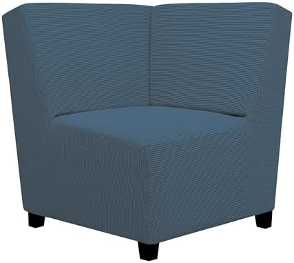 Easy-Going Stretch Soft Sectional Corner Sofa Couch Slipcover Bluestone