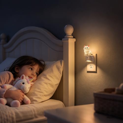 DORESshop Night Light for Kids,Ragdoll Cat Night Lights Plug into Wall