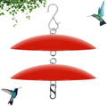 10" Small Bird Feeder Dome, Hummingbird Feeder Rain Guard, Bird Feeder Cover for Small Feeders, Protective Cover Work with Ant Guards（Red,2 Pack