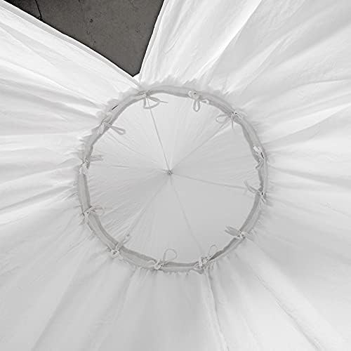 MAMERIA Kids Bed Canopy with Frills Cotton Hanging Tent Curtain Net for Reading Nook Hideaway Bedding Play Room Decor (White)