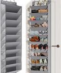 Mefirt XXL Clear Over the Door Shoe Organizer for Closet Fit 30 Pairs ﻿
