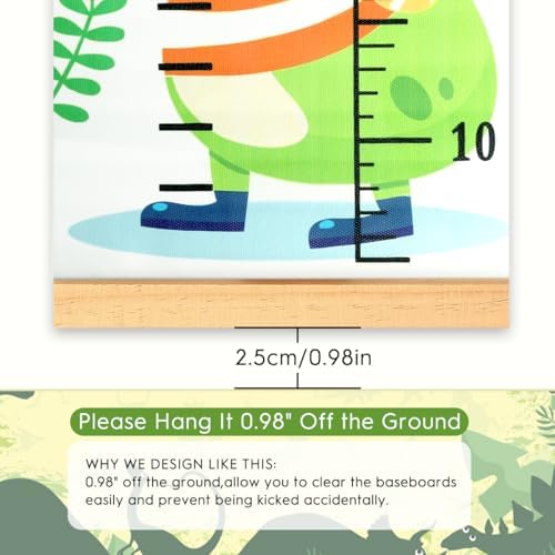 Growth Height Chart for Kids, Removable 79"x7.9" (Dinosaur)