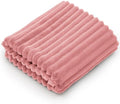 BEDELITE 3D Ribbed Pink Baby Blankets for Boys Girls 30"x 40"