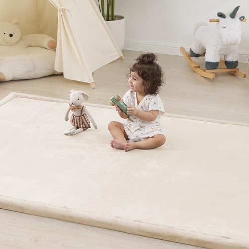 1.5" Thick Baby Play Mat for Floor,59x71 Padded Playpen Mat, Non-Slip