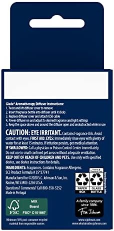 Glade Essential Oil Diffuser Refill, Use with Cool Mist Aromatherapy Diffuser, Air Freshener for Home, Spark Energy Scent with Notes of Grapefruit & Peppermint, 0.56 Fl Oz
