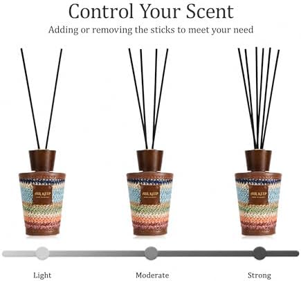 Airkeep Reed Diffuser for Home, Moroccan Amber, 5.1 fl oz (150 ml)