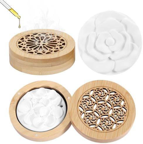 2 Pcs Essential Oil Diffuser Stone, Diffuser for Essential Oils Great for Decorating at Home, Office or Car, and Gift-Giving
