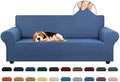 KEKUOU Stretch Couch Covers for Sofa, 3 Cushion Couch Slipcover,Riverside