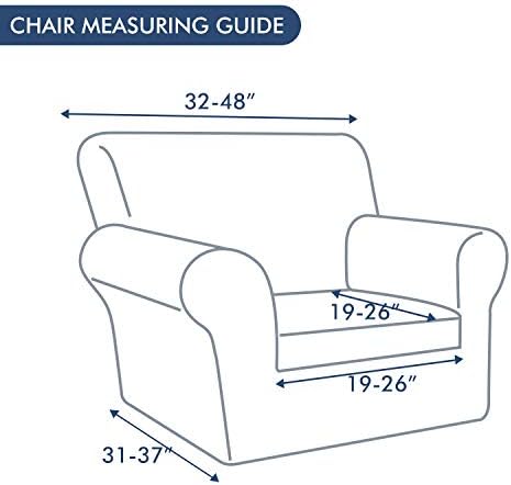 hyha 2 Pieces Chair Covers for Living Room, Chair Slipcovers Stretch Slipcovers for A Separate Cushion Couch Sofa, Armchair Covers Washable Sofa Covers (Armchair, Chocolate)