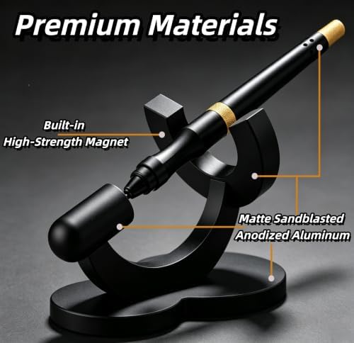 Magnetic Levitating Pen, All-Metal Anti-Gravity Floating Fidget Pen for Stress Relief,Office Desk Decor Gift Set for Men Dad Boss Coworker Teacher, with 6 Refills,Notebook,Gift Bag