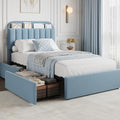 GarveeHome TwinXL Bed Frame, Platform Bed with Storage Headboard & Drawers