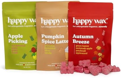 Happy Wax Fall Scented Soy Wax Melts 6oz Variety Pack - Forever Fall Mix