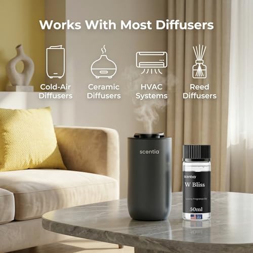 W Bliss Scent Diffuser Oil, Bergamot Lemongrass Jasmine Blend, 50 mL