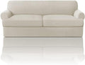 PrinceDeco T Cushion Sofa Slipcover 3 Pieces Sofa Covers for T Cushion Couch Soft Couch Cover Sofa Slip Covers (70"-88") Furniture Covers with 2 Individual T Shape Seat Cover, Island Fossi