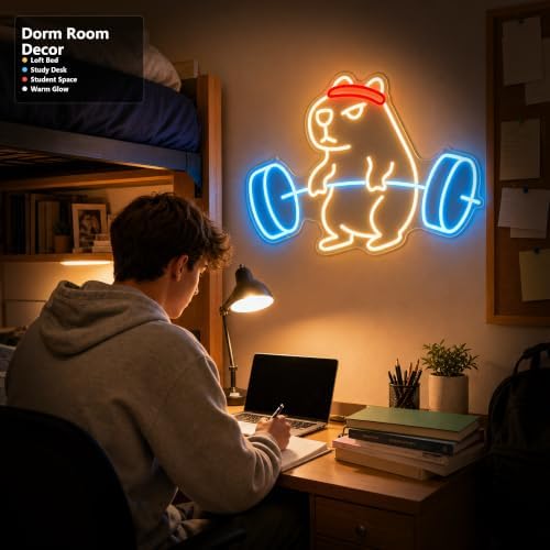 Capybara Neon Sign, LED Wall Light for Room