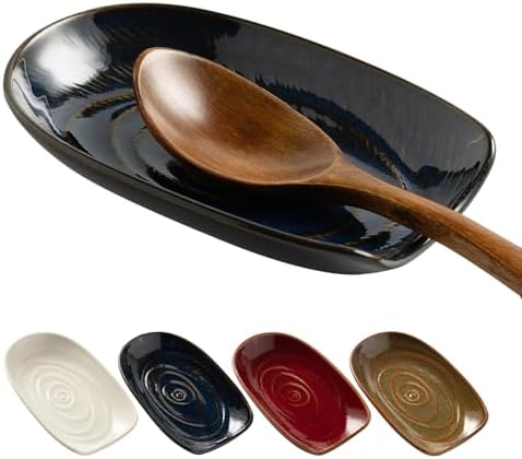 Ceramic Spoon Rest for Stove Top, Spoon Holder for Kitchen Counter