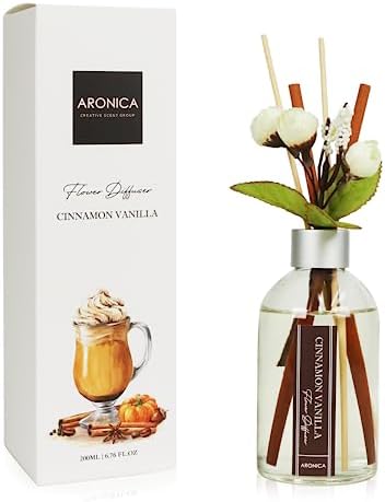 Aronica Cinnamon Scent Diffuser Kitchen, Office Decorations Cinnamon Vanilla Scent Flower Reed Diffuser, Christmas Room Stick Scent, Work Cubicle Scent, Korean Kitchen Window Decor, Air Freshener