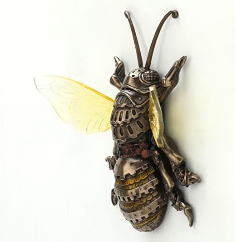 Veronese Design 5 1/8" Steampunk Bumblebee Wall Art Resin Sculpture Antique Bronze Finish