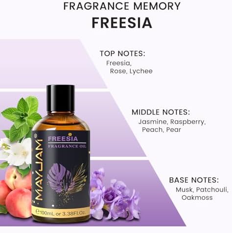 MAYJAM Freesia Fragrance Oil Essential Oils for Diffusers, 100ML/3.38FL.OZ