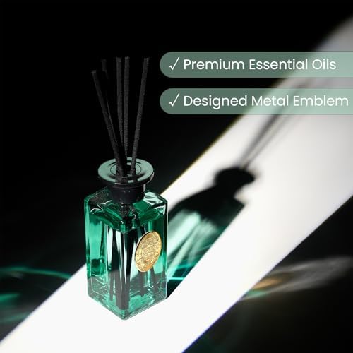 M&SENSE 6.3 oz Large Reed Diffuser Set | Sea Island Cotton Scent Oil Diffuser with Sticks | Hotel Collection Non-Toxic Essential Oil |for Bedroom Bathroom Living Room