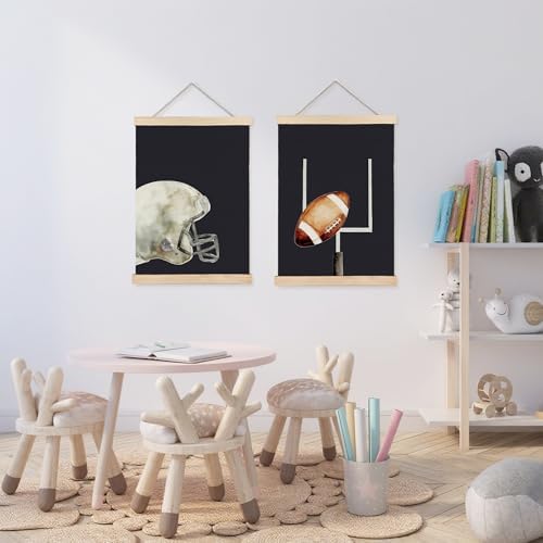 FDHSPAAM American Football Wall Art Decor for Boys Bedroom, Gifts for Football Players Lovers Wall Art Posters for Sports Room Man Cave Home, 12x16 Inch Set of 2