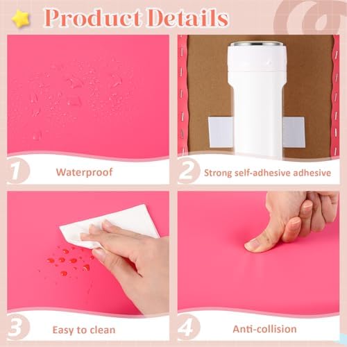 8 Pack Wall Padding Headboard 15.75" x 7.87" x 1.18" Rose Pink Colors