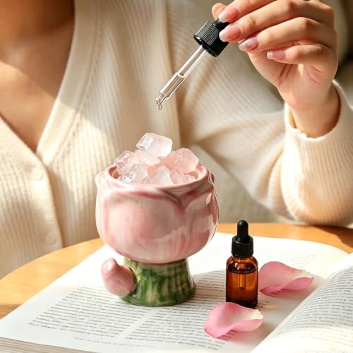 Tulip Crystal Stone Aroma Diffuser,Aromatherapy Diffuser：Essential Oils