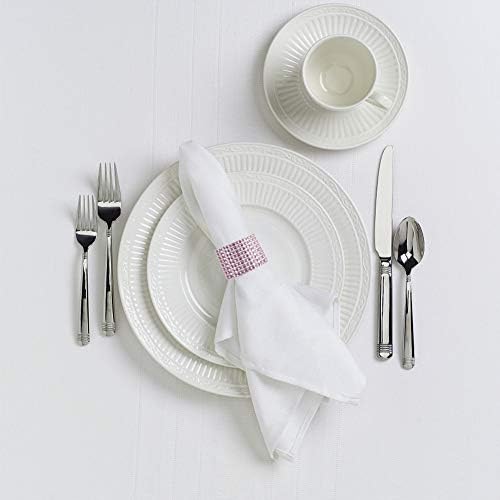 Accmor 50pcs Napkin Rings, Pink Napkin Rings Buckles