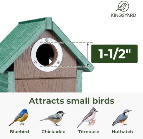 Kingsyard Bluebird House with Predator Guard, Recycled Poly Lumber