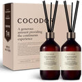 COCODOR Premium Reed Diffuser/Cashmere Vanilla /16.9oz /2 Pack/Large Capacity Fragrance Scent Oil Stick Diffuser Set for Bedroom Bathroom Home Décor
