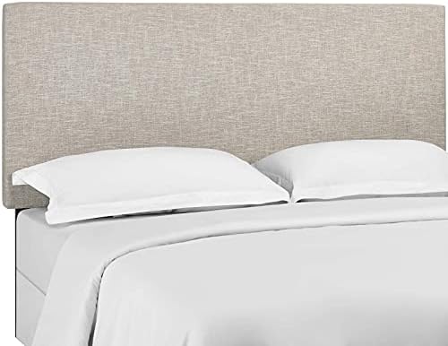 Modway Claire Linen Fabric Upholstered King and California King Headboard in Beige