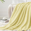 BEDELITE Transparent Yellow Fleece Throw Blanket for Couch, 50x60 Inch