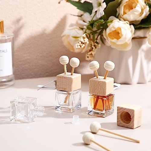 Zubebe 60 Pcs Car Diffuser Vent Clip Empty Diffuser Bottle, Clear