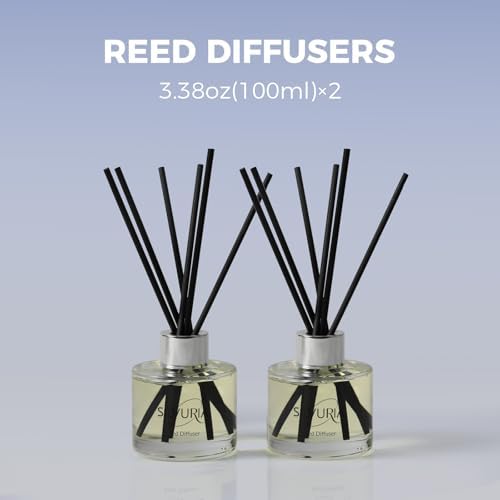 Lavender Vanilla Reed Diffuser Set,100ml(3.38oz) x 2